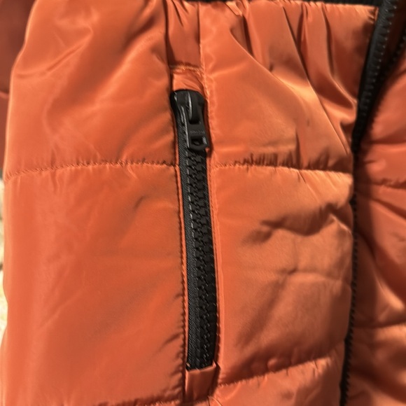 NWT Hudson Puffer Coat Faux Fur Trim in Baked Clay fleece lined.  Fits women XS - Picture 12 of 16